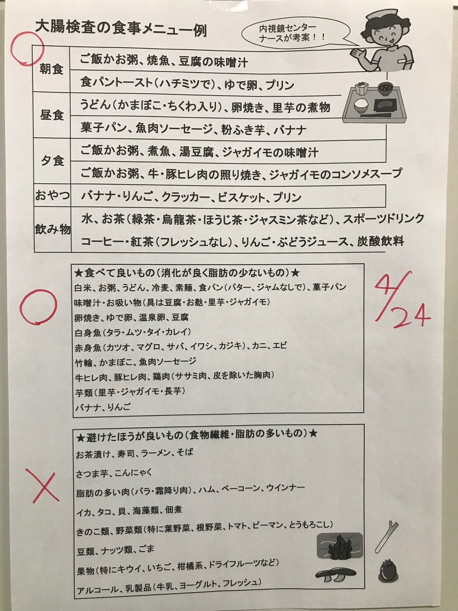 視 鏡 検査 日前 2 食事 大腸 内 大腸内視鏡検査前日の過ごし方